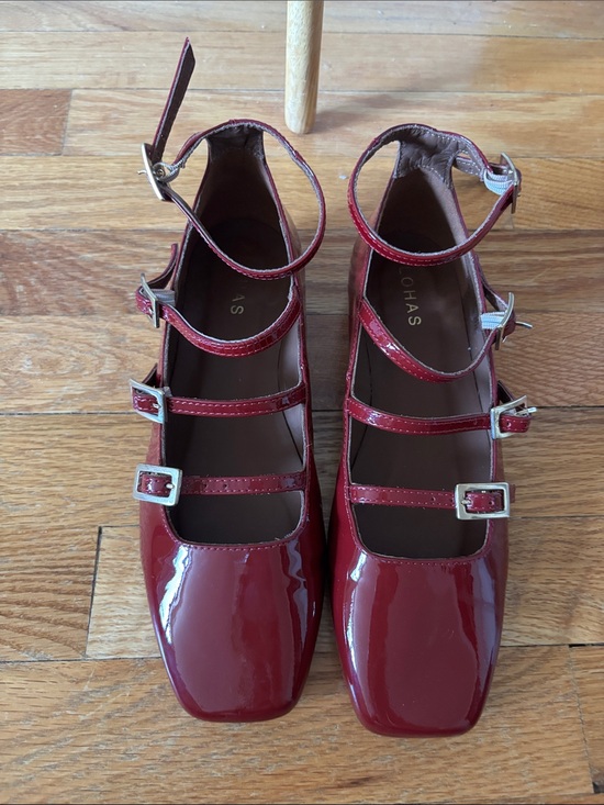 ALOHAS Shoes - ALOHAS Luke Onix Wine Burgundy Leather Ballet Flats